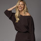 Eleonor blouse met boothals - Brown