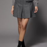 Fien plooirok - Grey Checks