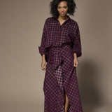 Flynn oversized blouse - Plume Checks
