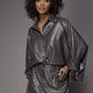 Flynn oversized blouse - Shiny Grey