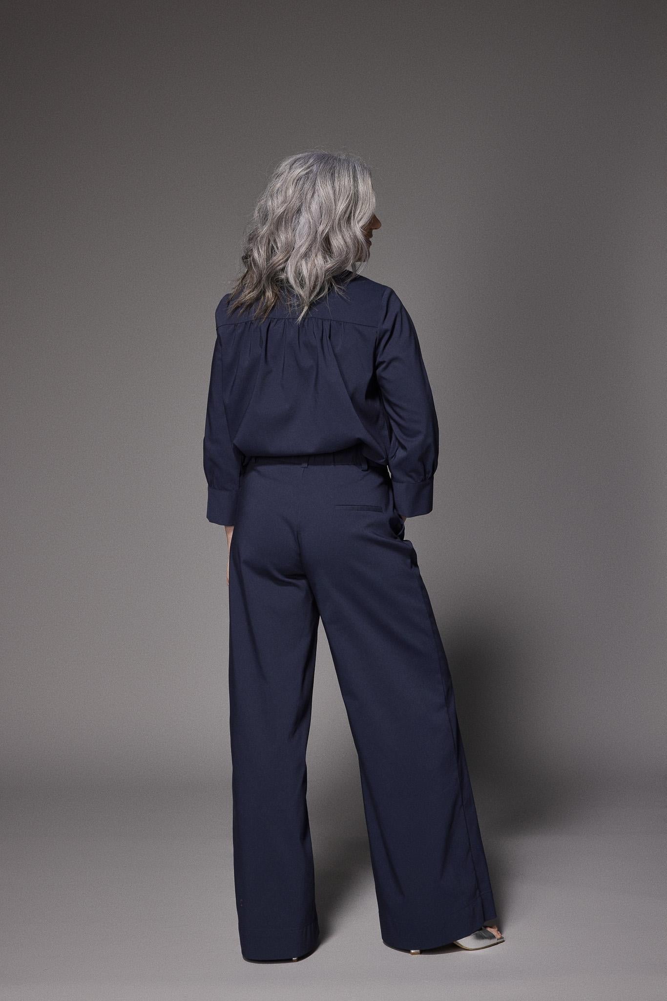 Len straight leg broek - Navy