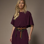 Noor mini jurk met capemouwen - Plume