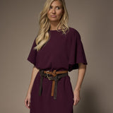 Noor mini jurk met capemouwen - Plume