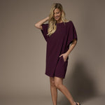 Noor mini jurk met capemouwen - Plume