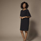 Noor mini jurk met capemouwen - Black