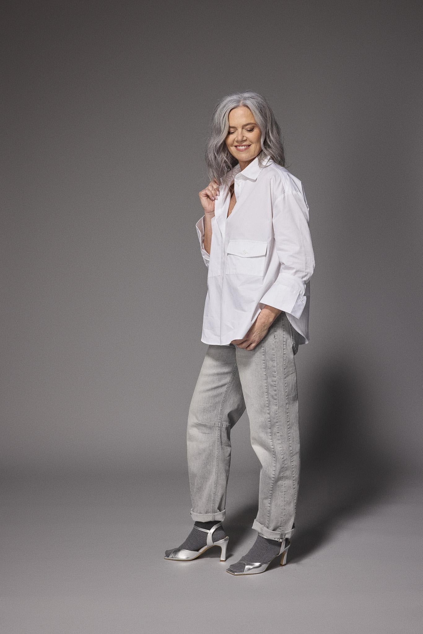 Norabel oversized hemd - White
