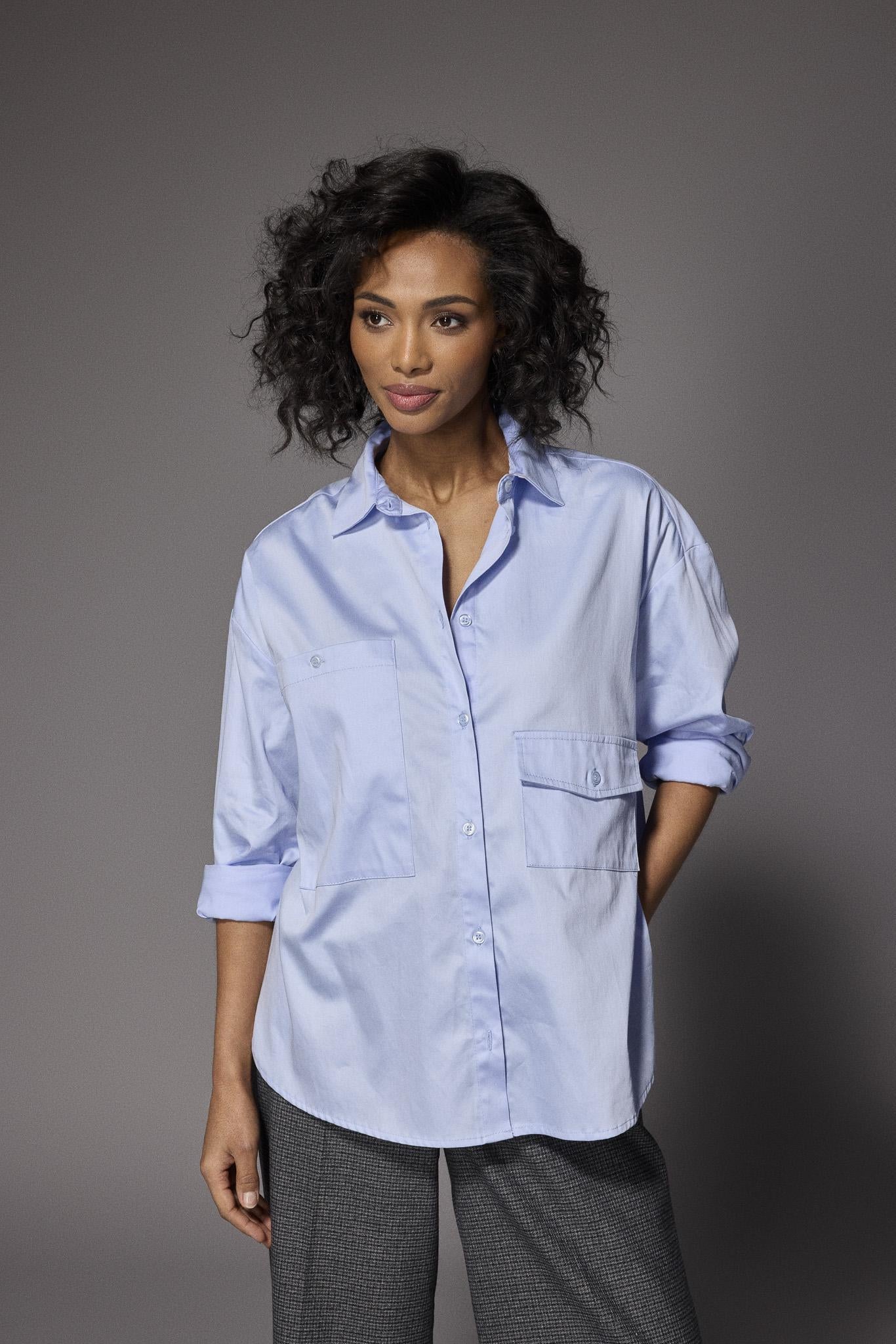 Norabel oversized hemd - Light Blue