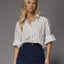 Patty katoenen blouse - Blue stripe