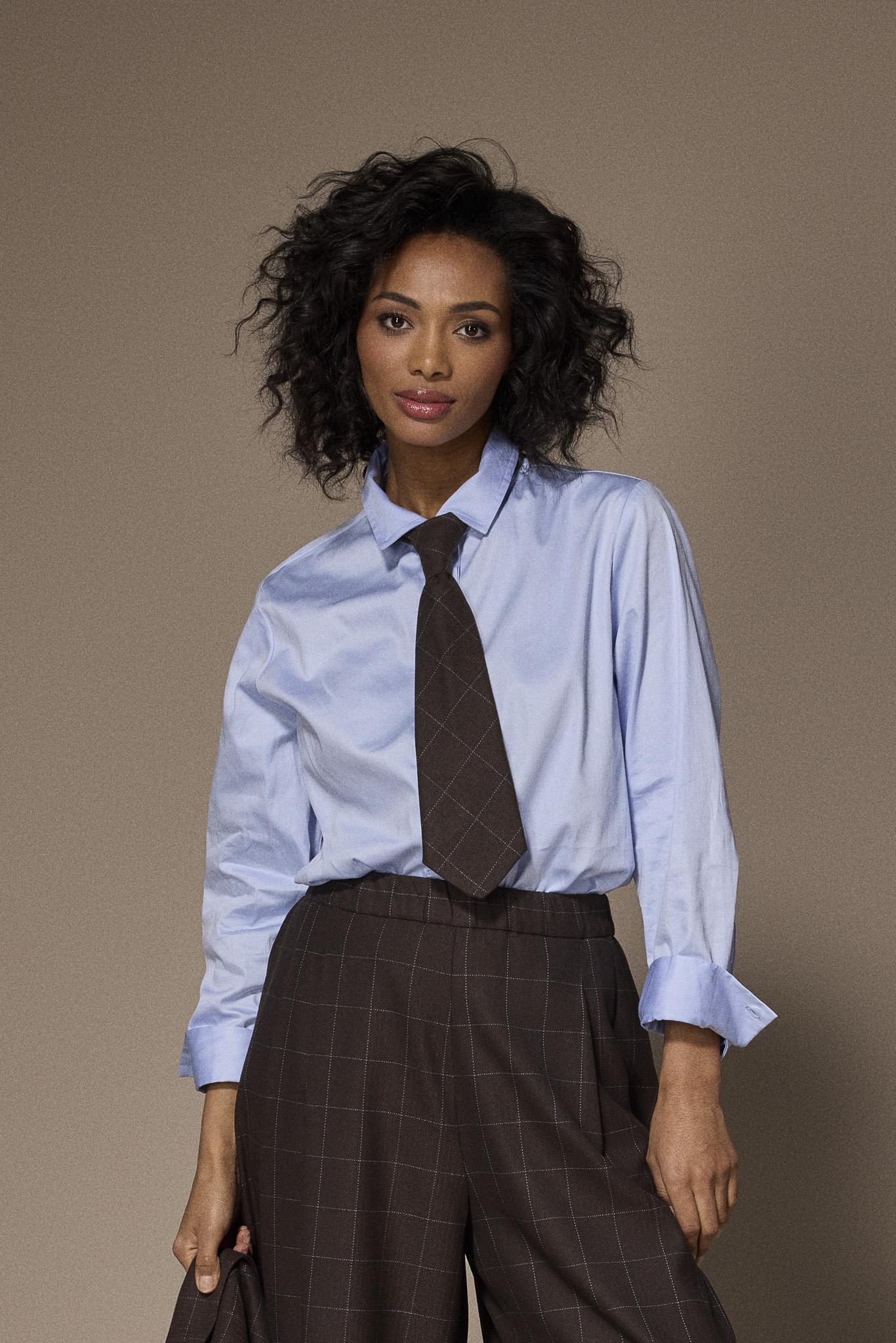 Patty katoenen blouse - Light blue