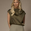 Raavi satijnen top - Khaki