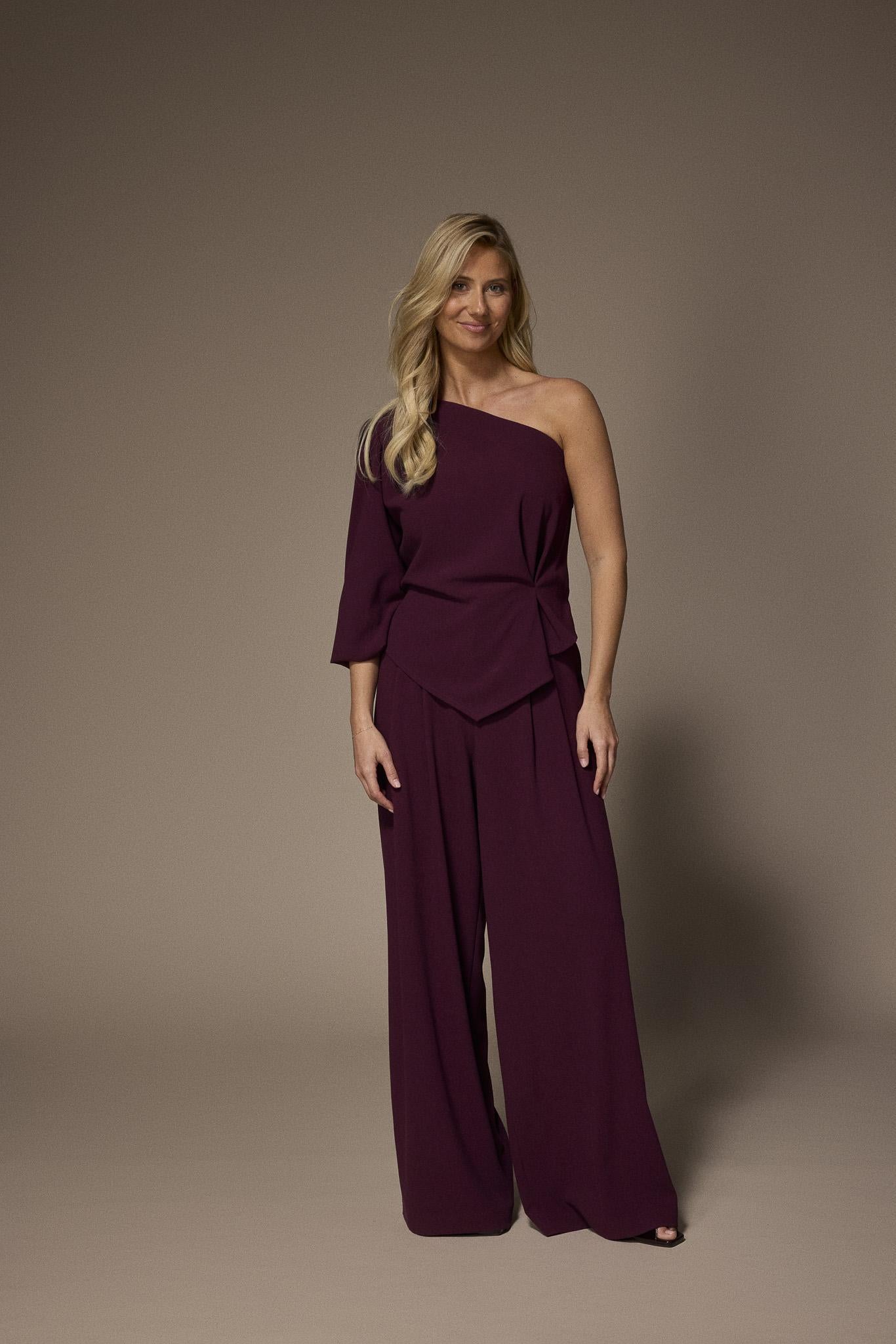 Seli one-shoulder top - Plume