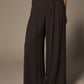 Paulette soepele wide leg broek - Brown