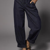 Remi barrel jeans - Dark denim