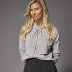 Emanu pull met sjaaltje - Grey