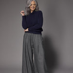 Emanu pull met sjaaltje - Navy