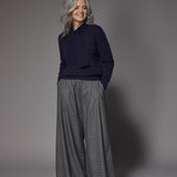 Emanu pull met sjaaltje - Navy