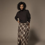 Selah losvallende rolkraag - Dark Brown