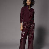 Sofia gilet met opstaande kraag - Burgundy