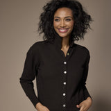 Sofia gilet met opstaande kraag - Dark Brown
