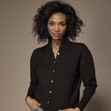 Sofia gilet met opstaande kraag - Dark Brown