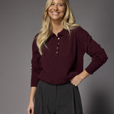 Polain gebreide polo - Burgundy