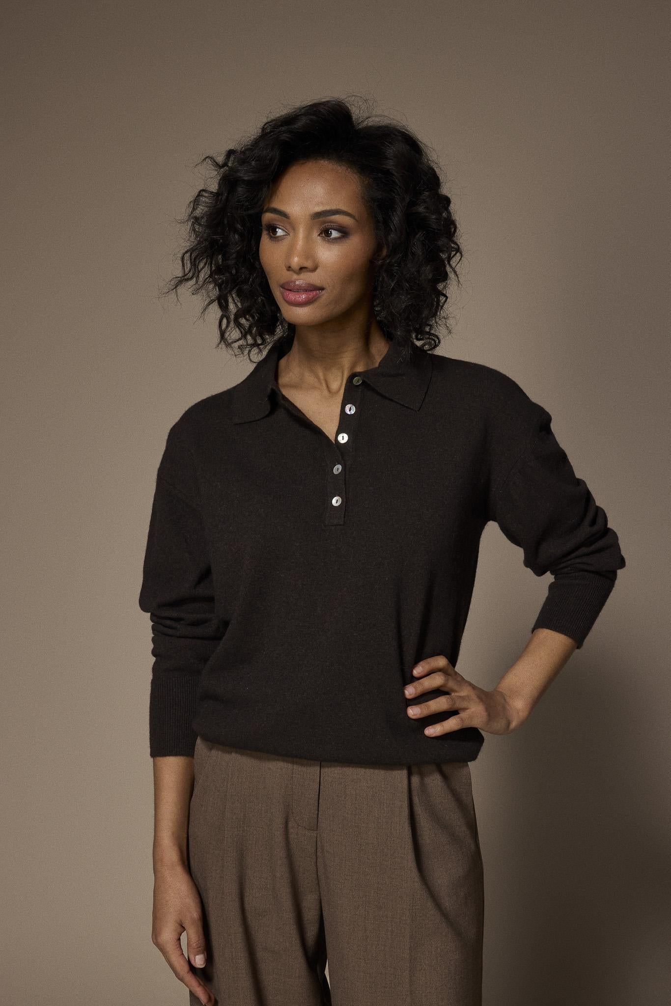 Polain gebreide polo - Dark Brown