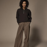 Polain gebreide polo - Dark Brown