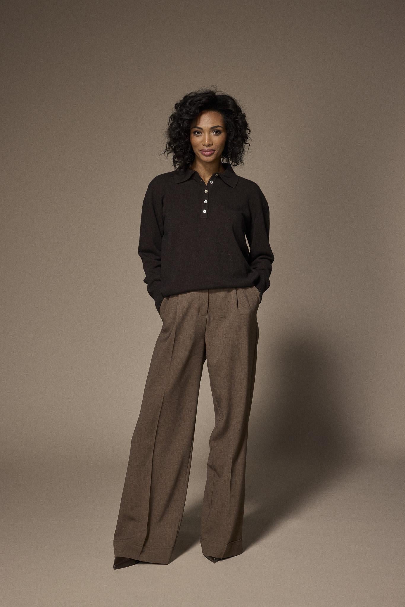 Polain gebreide polo - Dark Brown