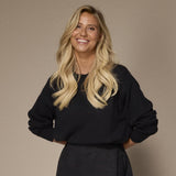 Giga pull met ronde hals - Black