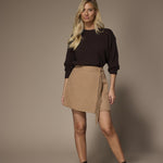 Giga pull met ronde hals - Brown