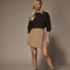 Giga pull met ronde hals - Brown