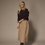 Giga pull met ronde hals - Brown