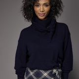 Giga pull met ronde hals - Navy