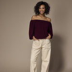 Pila off shoulder pull - Burgundy