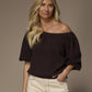 Pila off shoulder pull - Brown