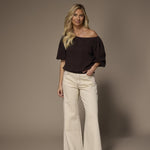 Pila off shoulder pull - Brown