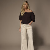 Pila off shoulder pull - Brown