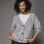 Gloria gilet met glitter dessin - Grey