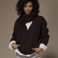 Gloria gilet met glitter dessin - Dark Brown