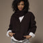 Gloria gilet met glitter dessin - Dark Brown