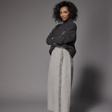 Cesare rolkraag met kabelpatroon - Anthracite Grey