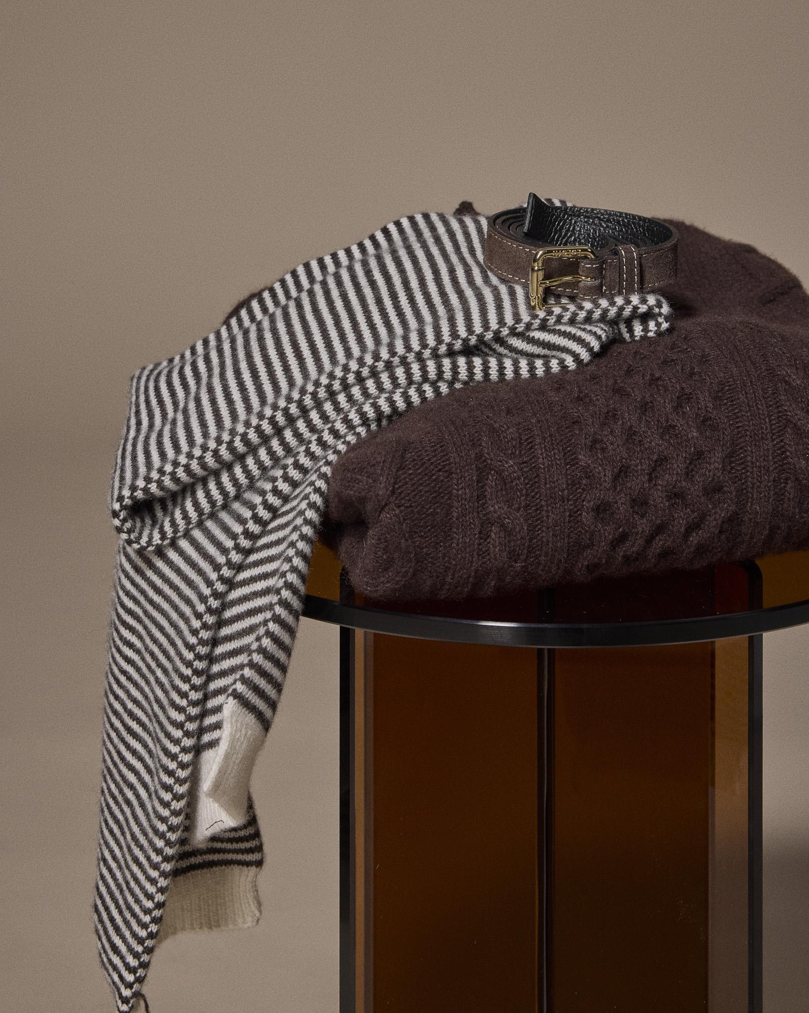 Siya gestreepte sjaal - Brown stripe