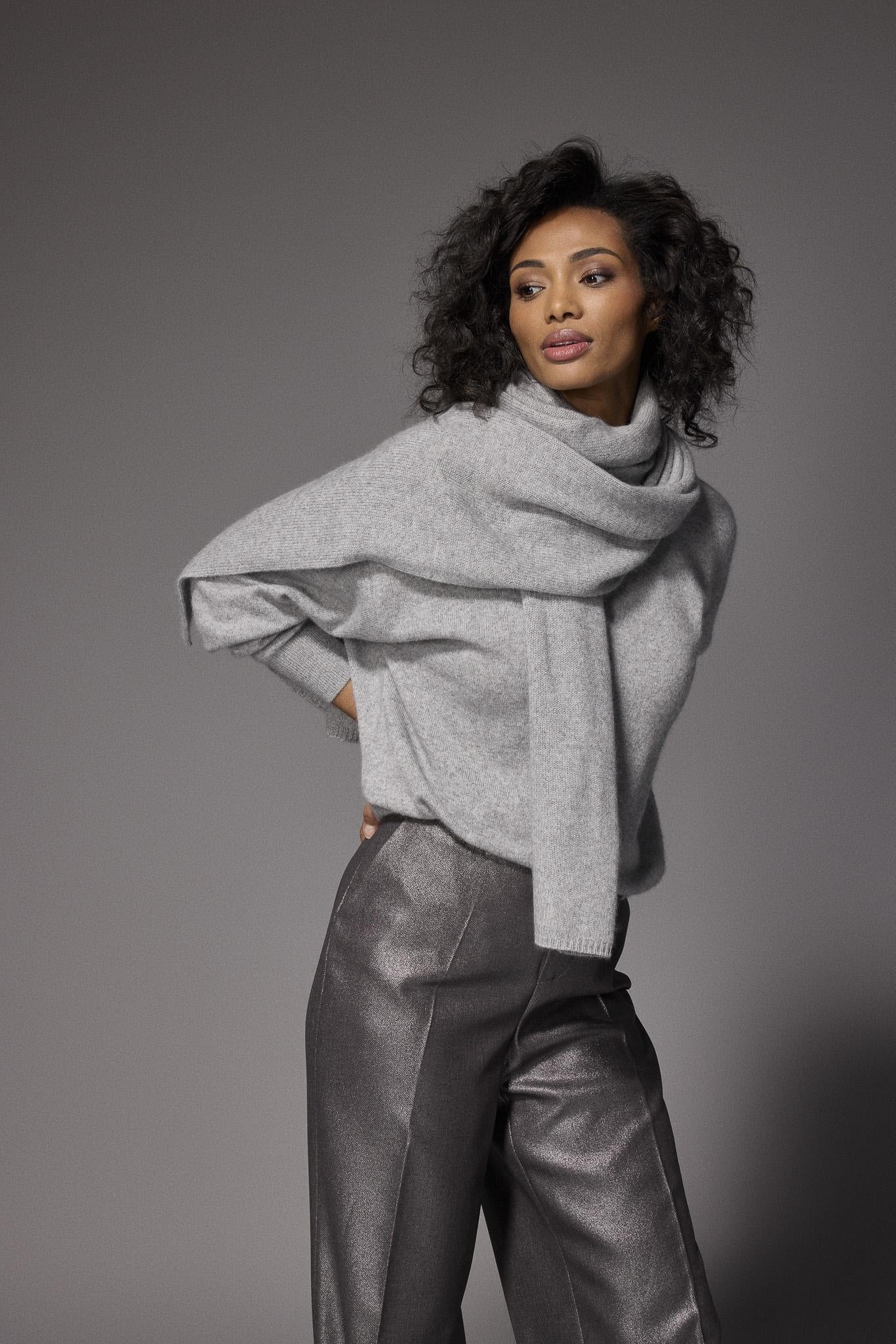 Gimini knitwear scarf - Grey