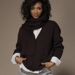Gimini knitwear scarf - Dark Brown