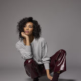 Hazel hak met vierkante top - Burgundy
