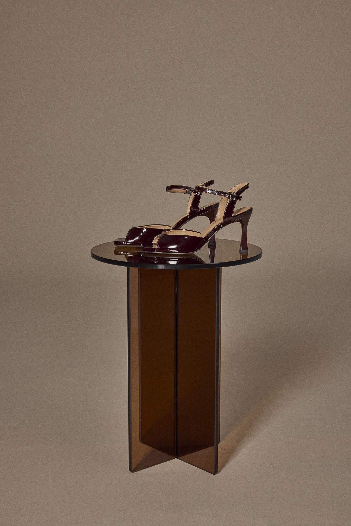 Hazel hak met vierkante top - Burgundy