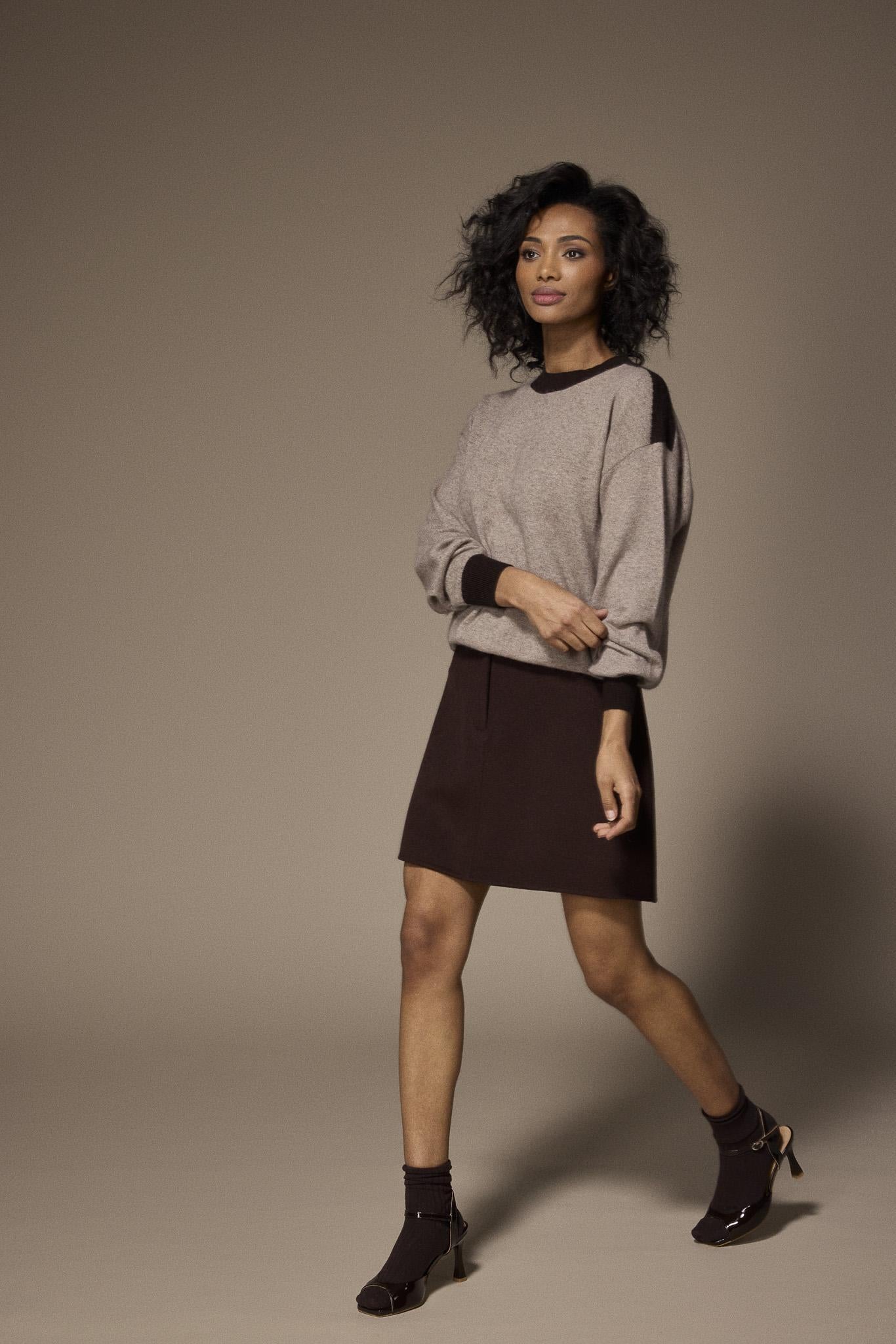 Hazel hak met vierkante top - Brown