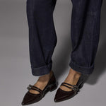 Penelope flats met spitspunt - Brown