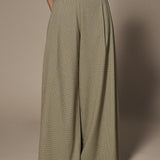 Odessa super wide-leg broek - Green Checks