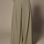 Odessa super wide-leg broek - Green Checks